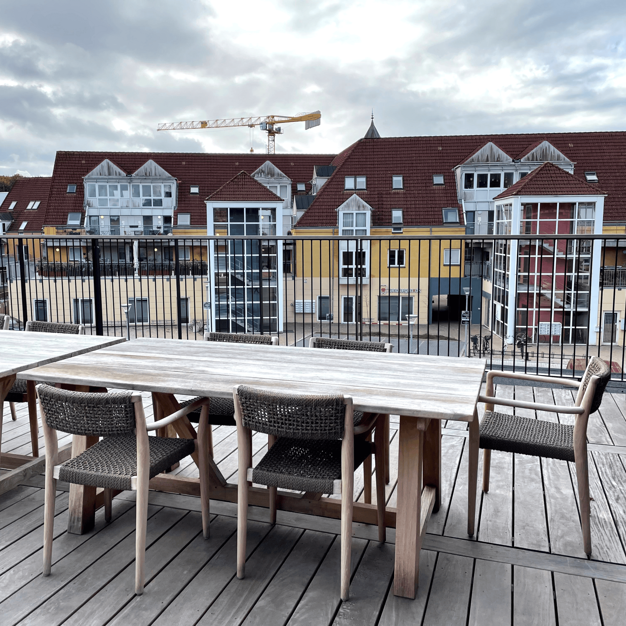 Skomø projekt Allerød Downtown med tagterrasse og udsigt over boliger