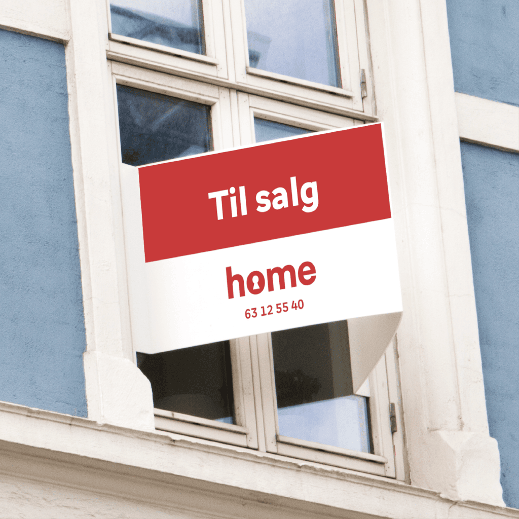 Til salg skilt for home